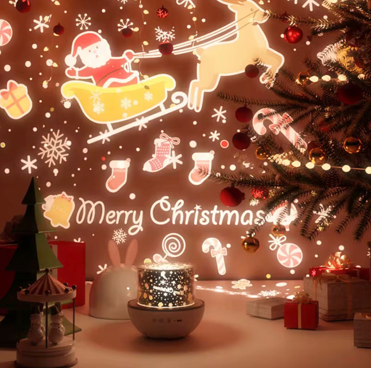 Multi-Theme Rotating Projector Lamp