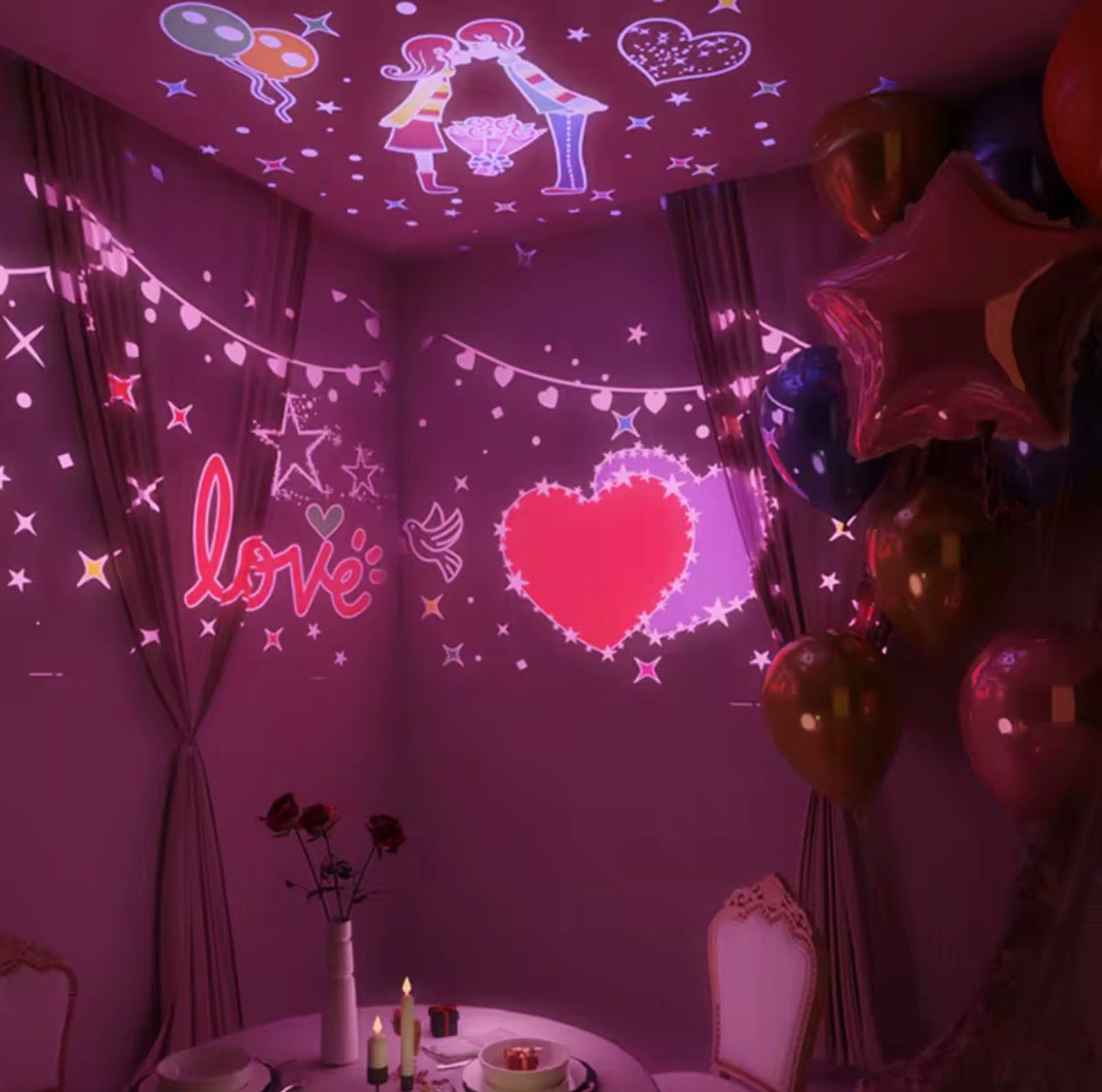 Multi-Theme Rotating Projector Lamp